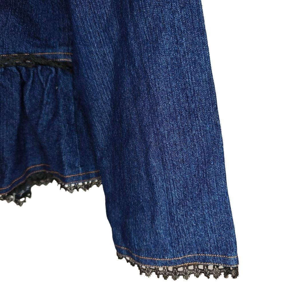The Pyramid Collection Peplum Denim Jacket - Picture 7 of 9